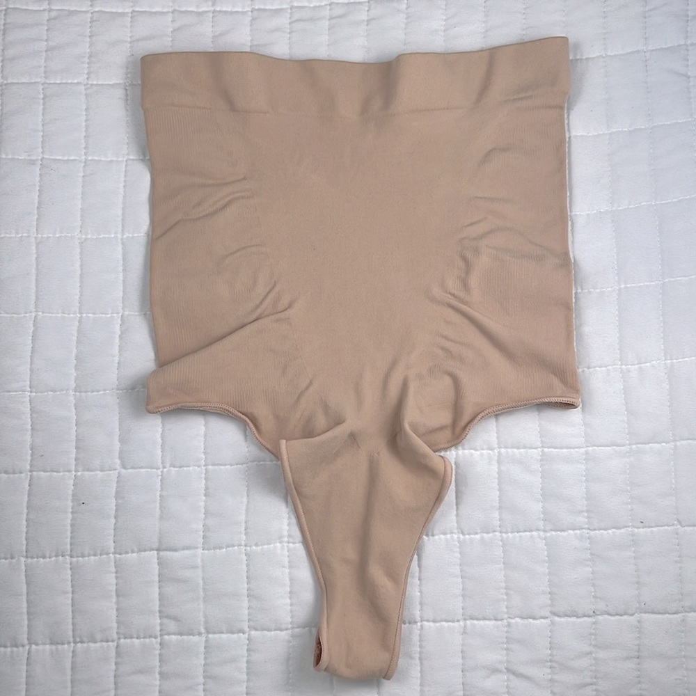 SKIMS SEAMLESS SCULPT HIGH WAISTED THONG IN MICA SIZE 2X 3X